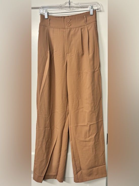 HALARA Pants - NWT Halara High Waisted Pocket Wide Leg Work Pants XS Tan Office Casual
